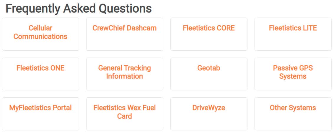Fleetistics Knowledge Base - GPS Tracking FAQs