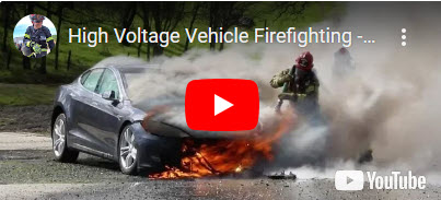 High Voltage Electric Vehicle Fire