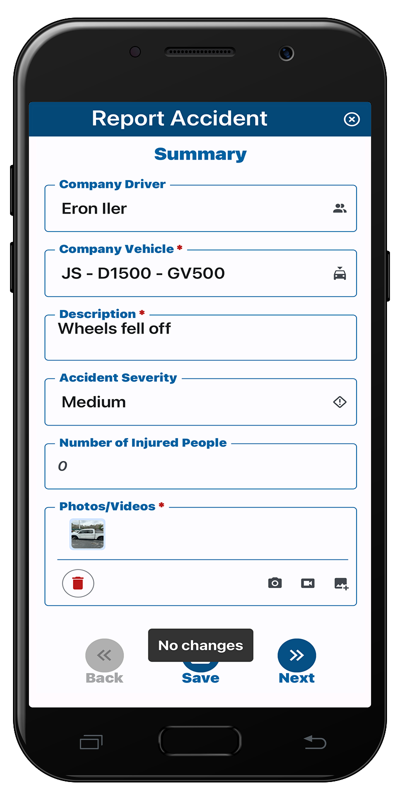 Mobile Accident Reporting App