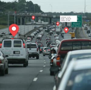 Highway driving with GPS tracking