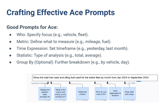 Crafting effective Geotab ACE prompts