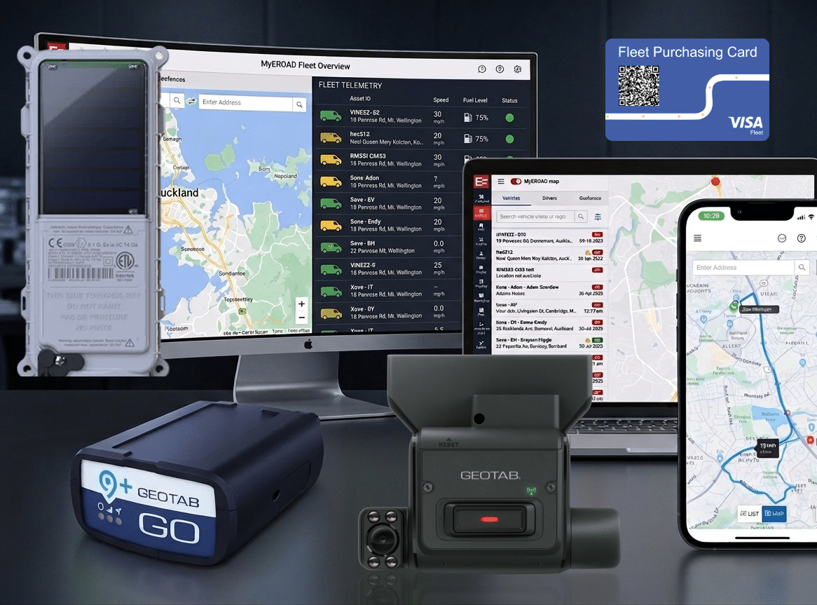 Monitor and GPS tracking devices plus dashcam