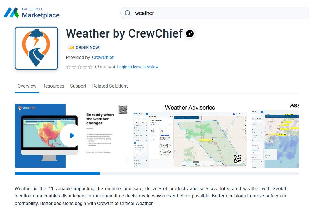 Weather by CrewChief Order Now
